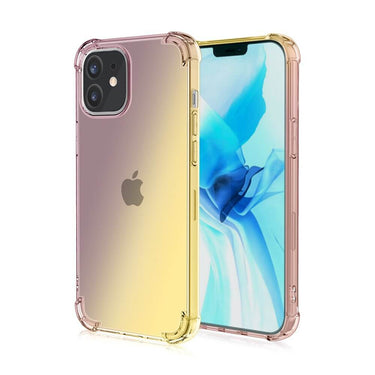 Clear Rainbow Airbag Bumper Shockproof Case Cover - Compatible with iPhone 12 mini (5.4'')